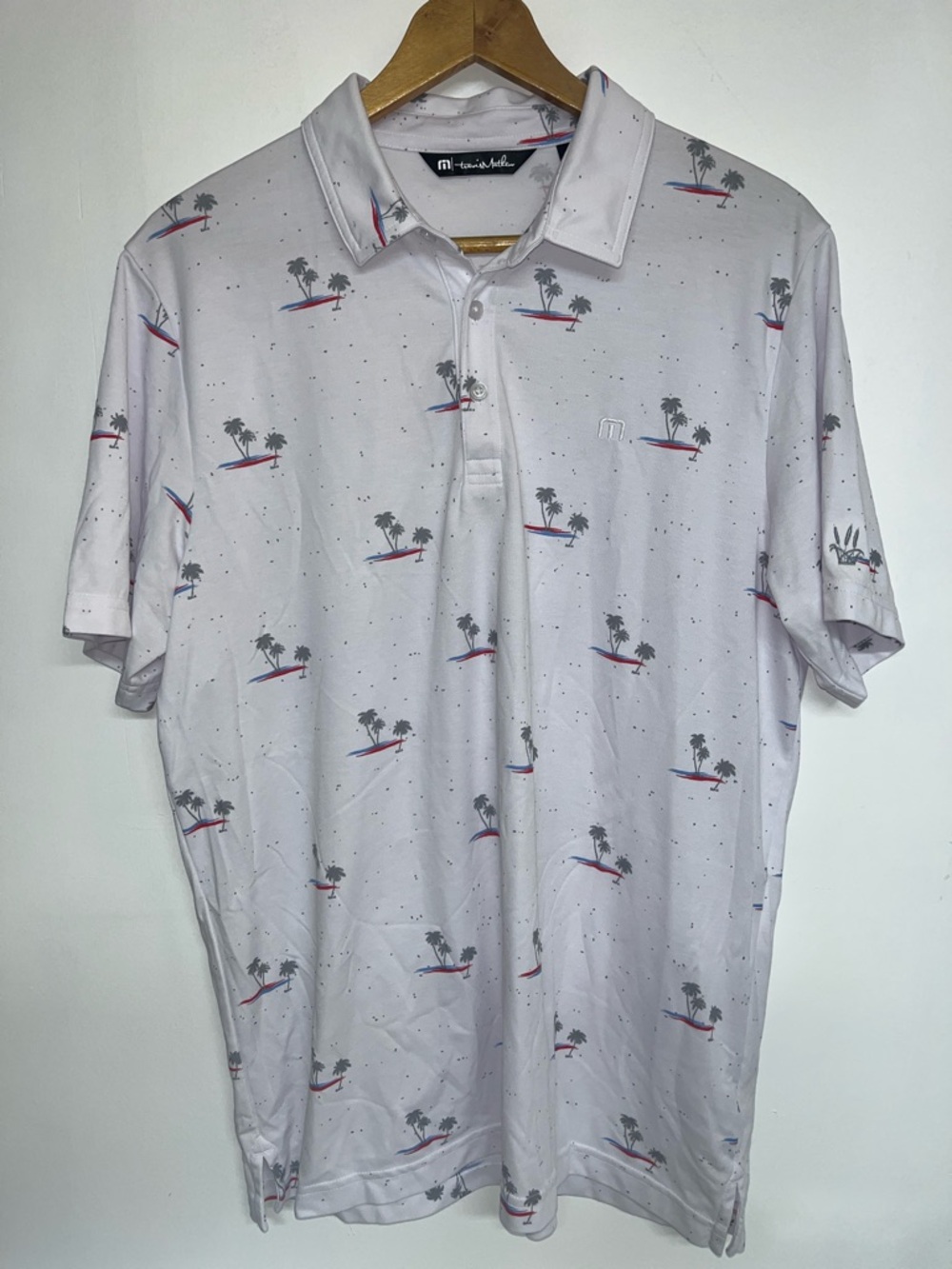 Travis Mathew Sz LG Men’s Featherweight Moisture-Wicking Polo #golf #pga #preppy